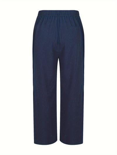 Pantalon en Lin Homme Beige Taille M Respirant-6