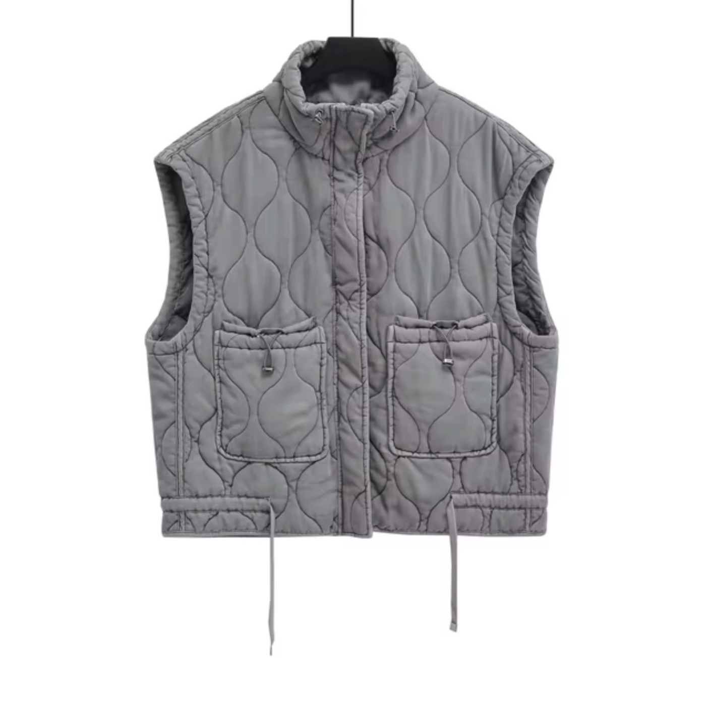 Gilet Sans Manches Femme Noir Taille M Coton-1