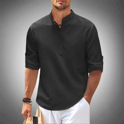Variant image for Chemise Homme Bleu Taille M Coton Élégante-9