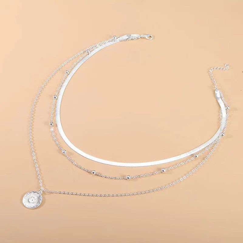 Collier à triple argent-3
