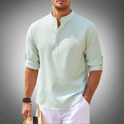 Variant image for Chemise Homme Bleu Taille M Coton Élégante-17
