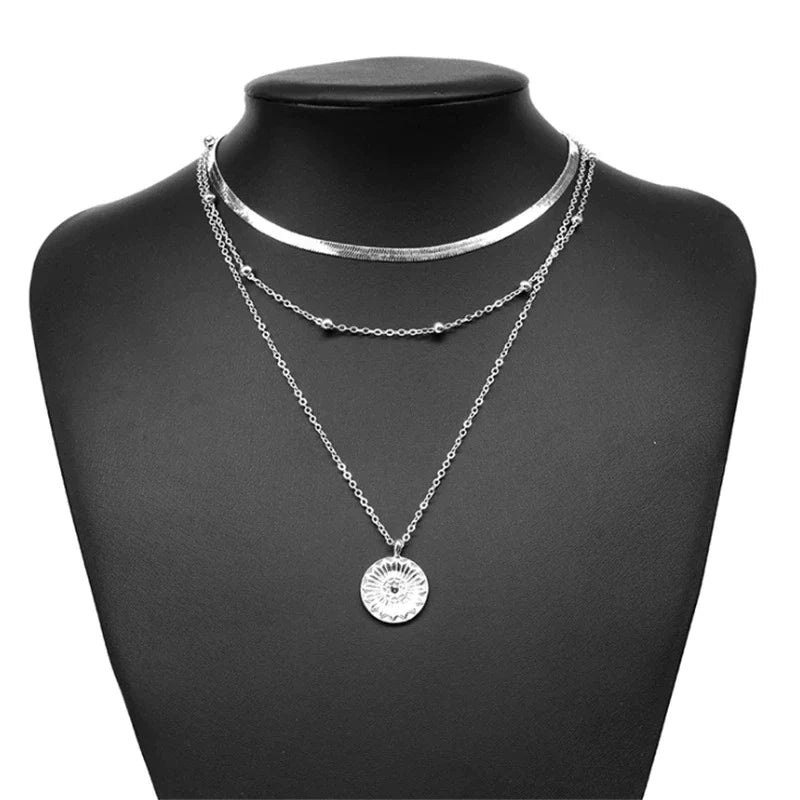 Collier à triple argent-4