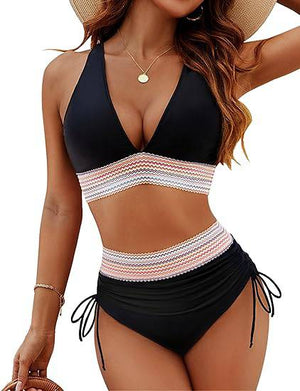Bikini Femme Taille Haute Nylon Confortable avec Contrôle Abdominal 1