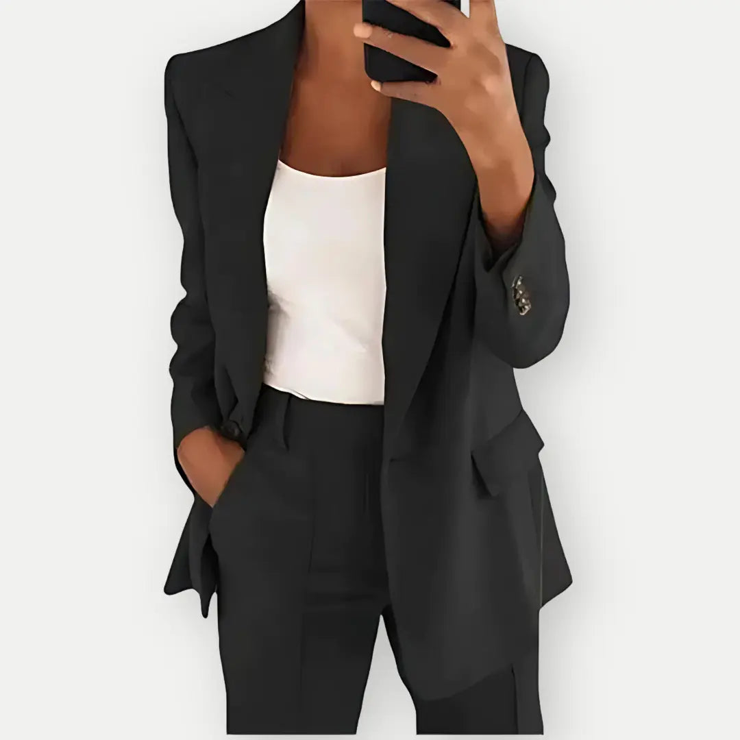 Tailleur Femme Élégant – Blazer Chic et Pantalon Ajusté