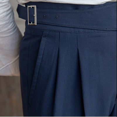 Pantalon Homme Taille Haute – Fermeture à Boucle Classique