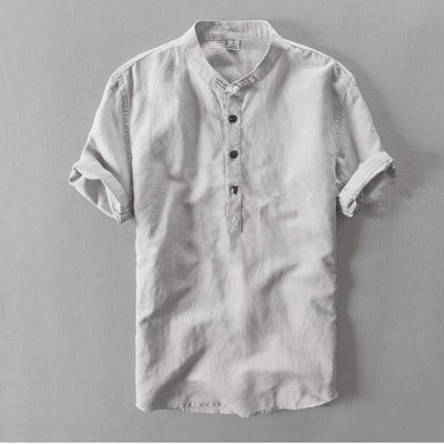 Chemise en Lin Coton Antonios à Manches Courtes