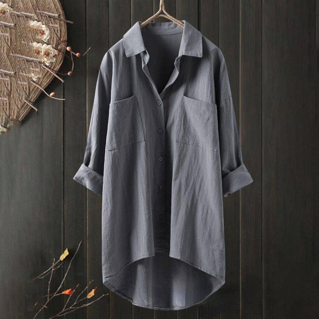 Blouse en lin pour femme – Élégance intemporelle et confort au quotidien