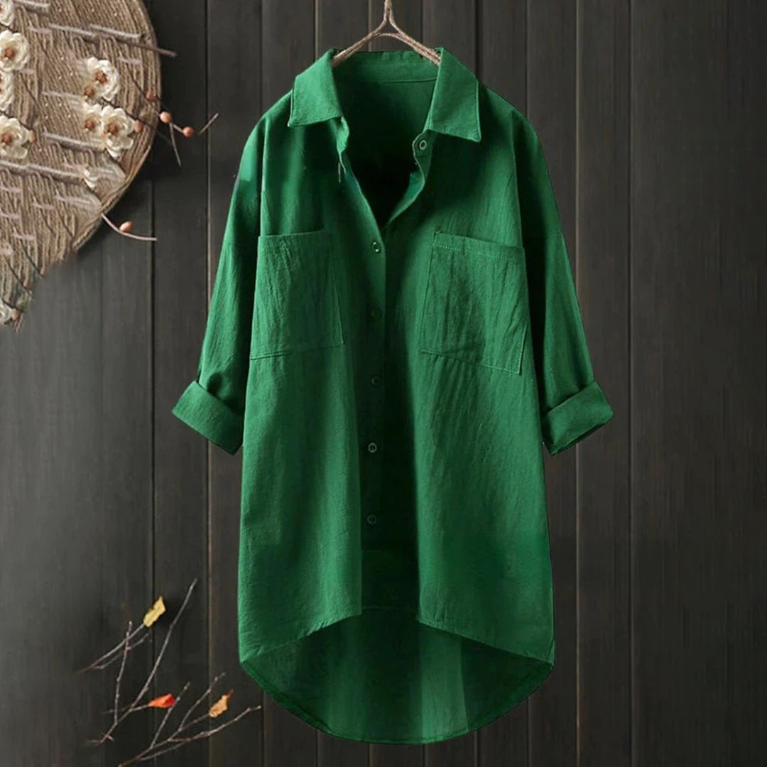 Blouse en lin pour femme – Élégance intemporelle et confort au quotidien