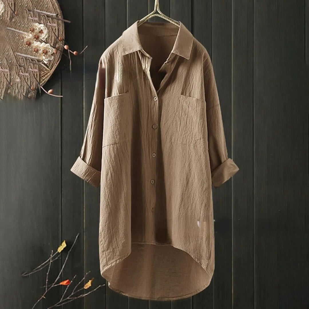 Blouse en lin pour femme – Élégance intemporelle et confort au quotidien