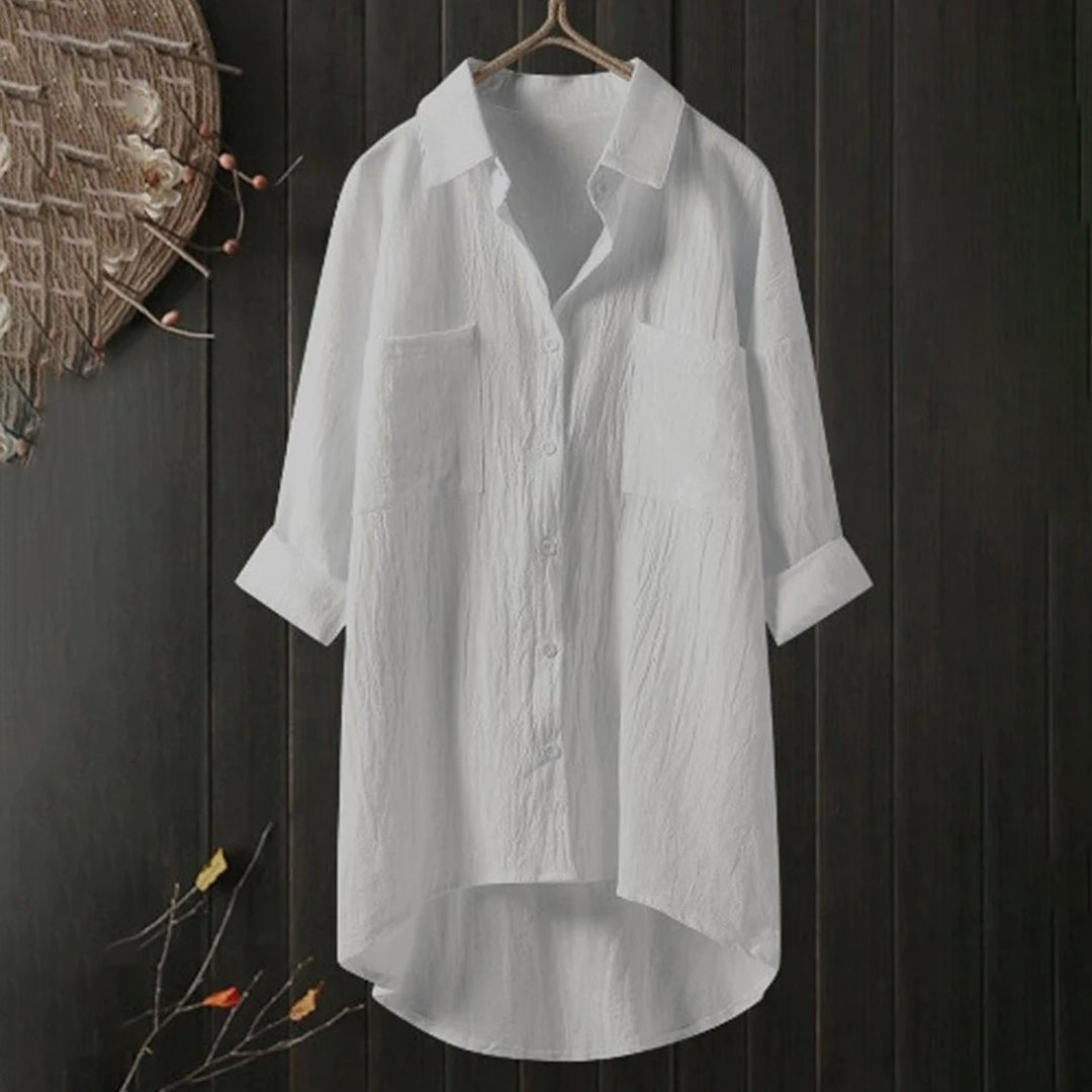 Blouse en lin pour femme – Élégance intemporelle et confort au quotidien