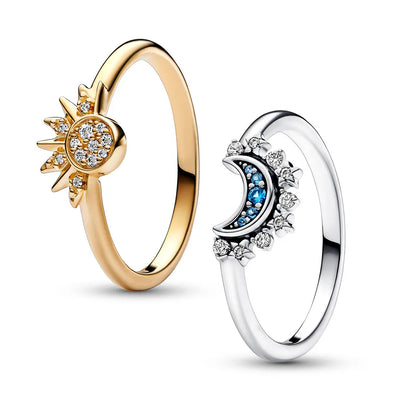Bague Femme Argentée Taille 5 à 9 Cristal Étoilé 925-2