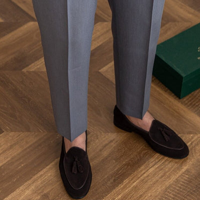 Pantalon Homme Taille Haute – Fermeture à Boucle Classique