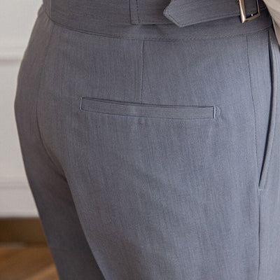 Pantalon Homme Taille Haute – Fermeture à Boucle Classique