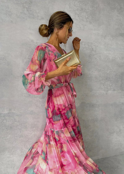 Robe Longue Femme – Manches Longues pour l’Été