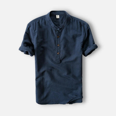 Chemise en Lin Coton Antonios à Manches Courtes