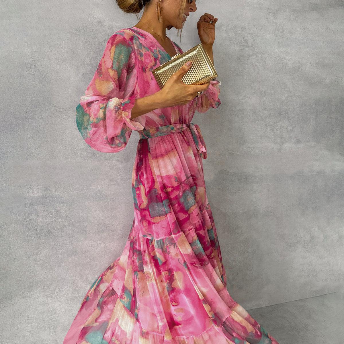 Robe Longue Femme – Manches Longues pour l’Été