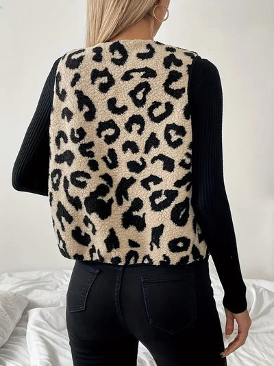 Gilet Sans Manche Femme Léopard Taille Unique Viscose-6