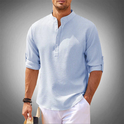 Variant image for Chemise Homme Bleu Taille M Coton Élégante-33