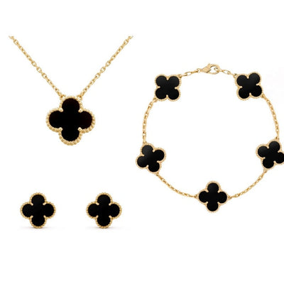 Variant image for Ensemble de Bijoux Femme Trèfle Argent Taille Unique Acier Inoxydable-2