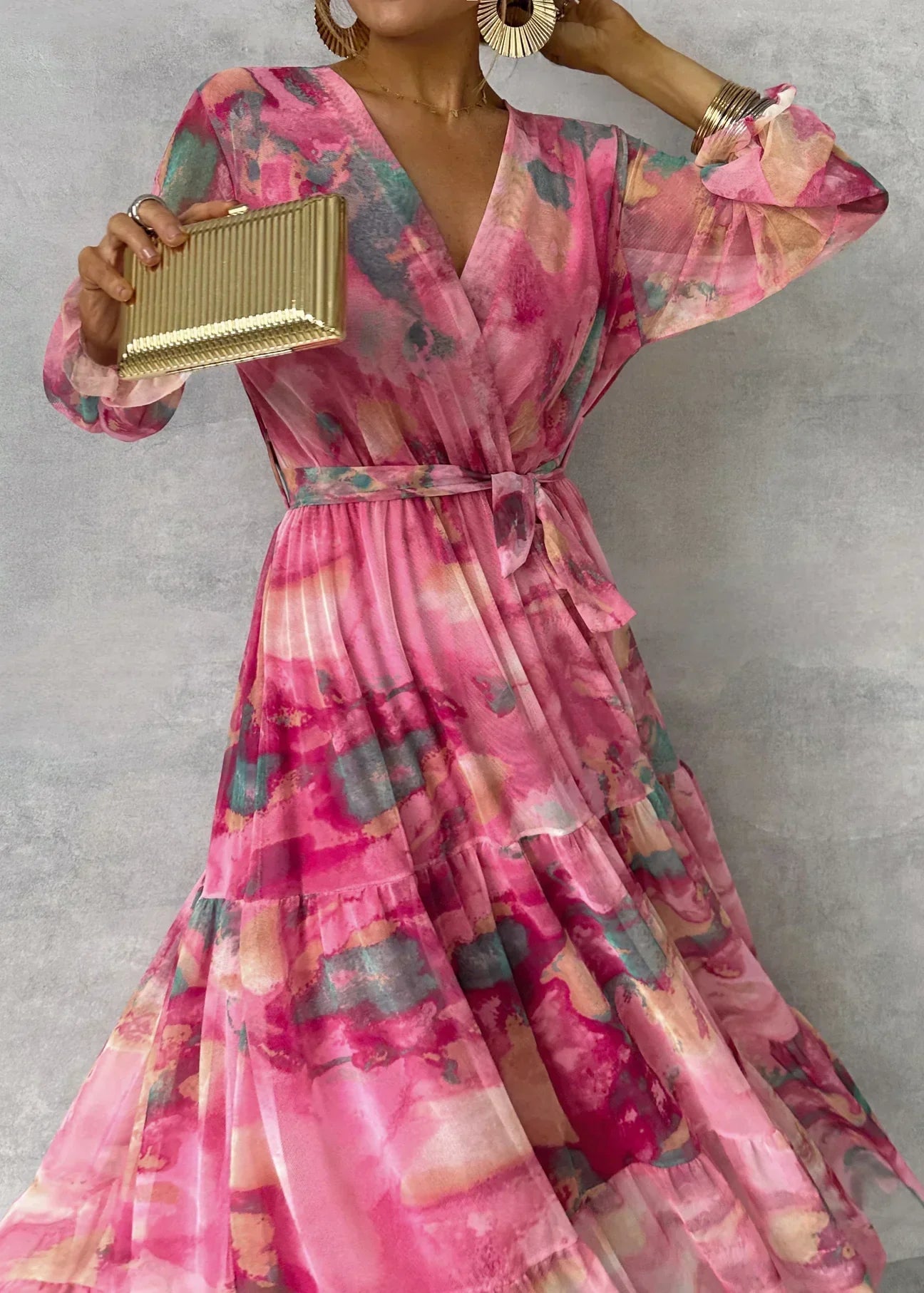 Robe Longue Femme – Manches Longues pour l’Été