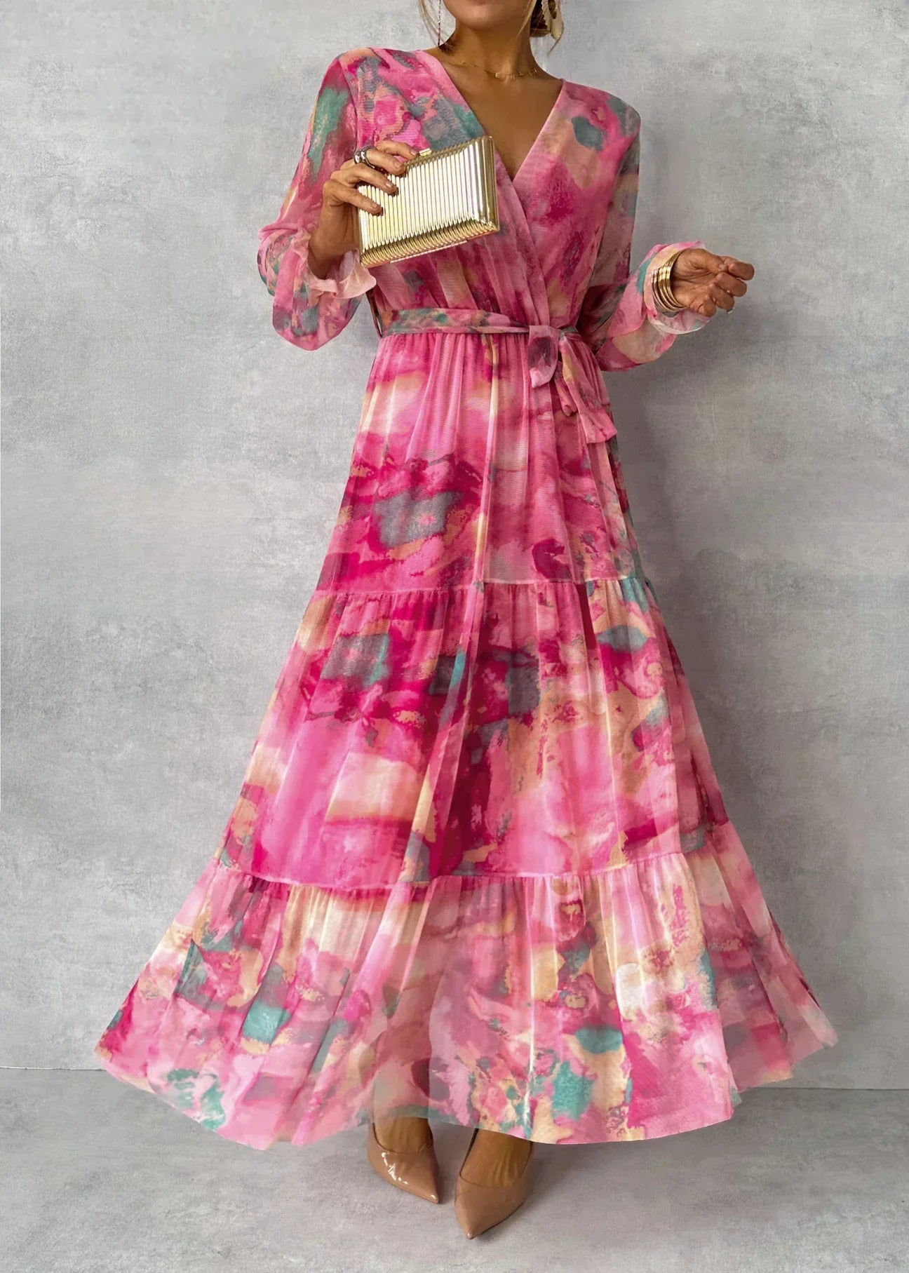 Robe Longue Femme – Manches Longues pour l’Été