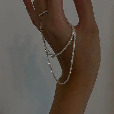 Ensemble en argent de collier léger étoilé-5