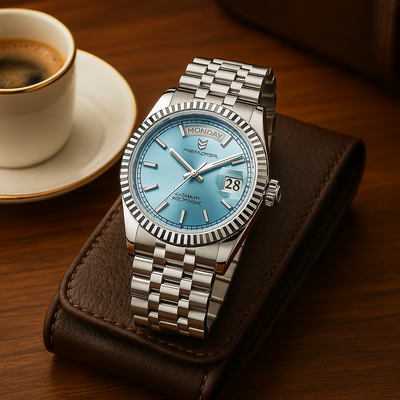 Luxury Men's Automatic Watch - acier inoxydable, auto-évacuation, fonction de calendrier - style pour chaque occasion-6