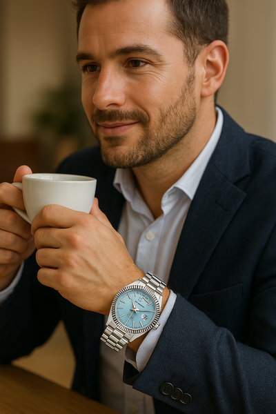 Luxury Men's Automatic Watch - acier inoxydable, auto-évacuation, fonction de calendrier - style pour chaque occasion-5