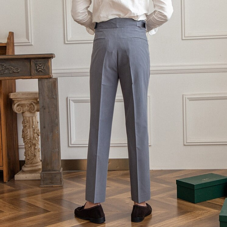 Pantalon Homme Taille Haute – Fermeture à Boucle Classique